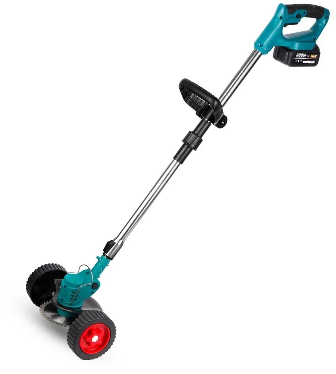 Grasmaaier - Grastrimmer Elektrische Grastrimmer – Elektrische Grasmaaier – 2 Batterijen – EU Stekker – 1500W – 125mm Snijblad – Voor Gazon – Onkruid – Tuin – Snoeien – Compact – Lichtgewicht – Telescopisch – Oplader Inbegrepen — afbeelding 1