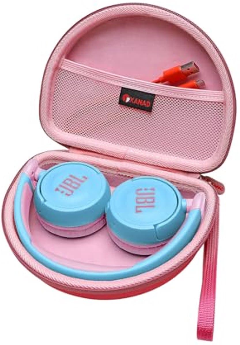 Hoofdtelefoontas voor Bluetooth on-ear koptelefoon voor kinderen - Draadloos, opvouwbaar, Rood en Blauw — afbeelding 1
