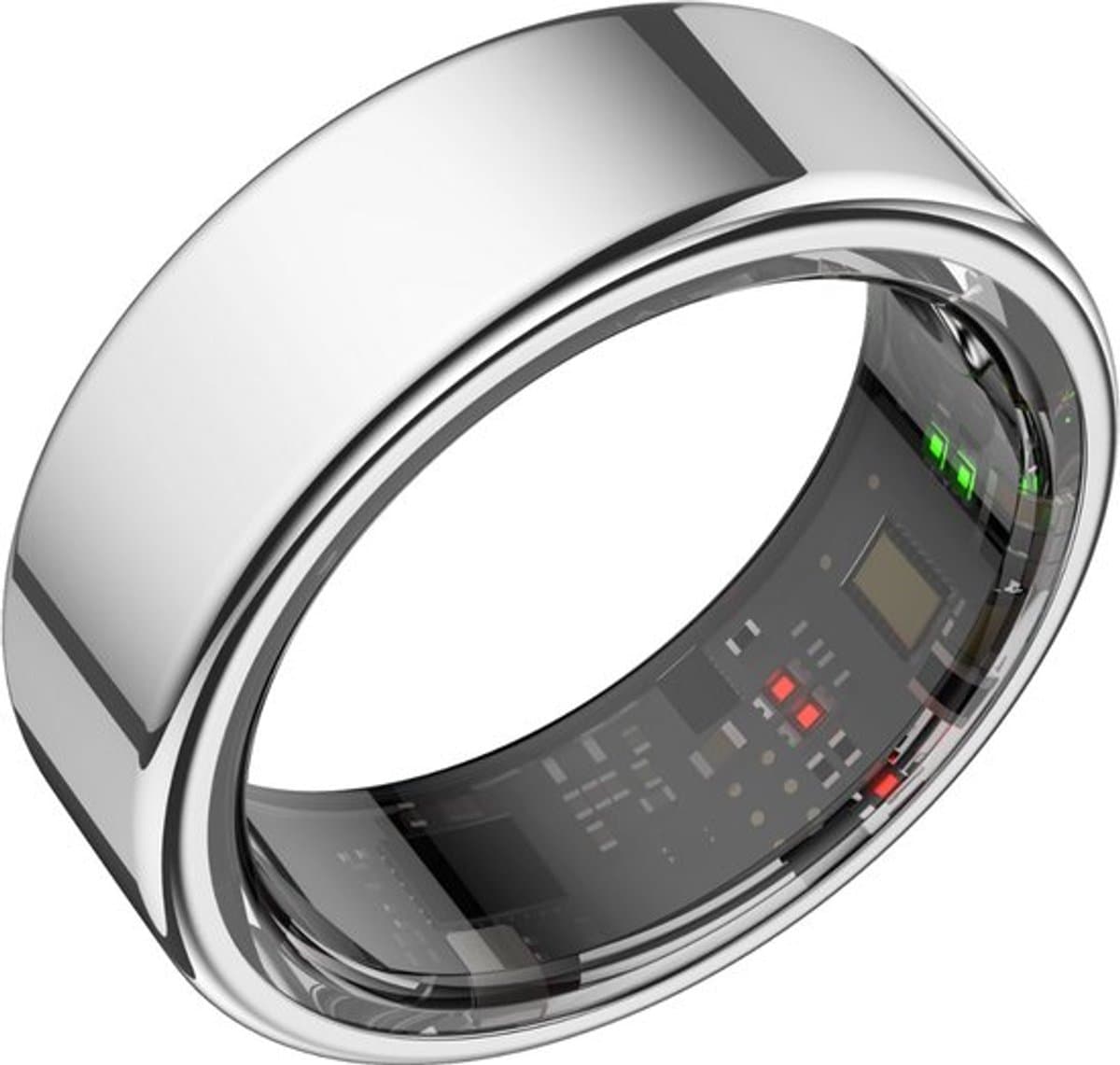 Focus® S1 Smart Ring - Zilver - Maat 12 - Hartslag - Menstruatiecyclus - Slaap Monitor - Slimme Ring - Sport Prestatie - Stappenteller -IP68 Waterdicht - O2 Meting - Dames - Heren - Wearables - Oplaad Case - beschermring — afbeelding 1