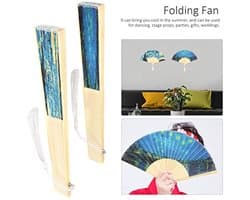 Opvouwbare Handventilator Set met Bloemenprint voor Dansen en Decoratie
