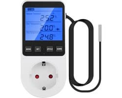 Digitale Temperatuurregelaar met Timer 230V 16A LCD Scherm voor Koeling en Verwarming