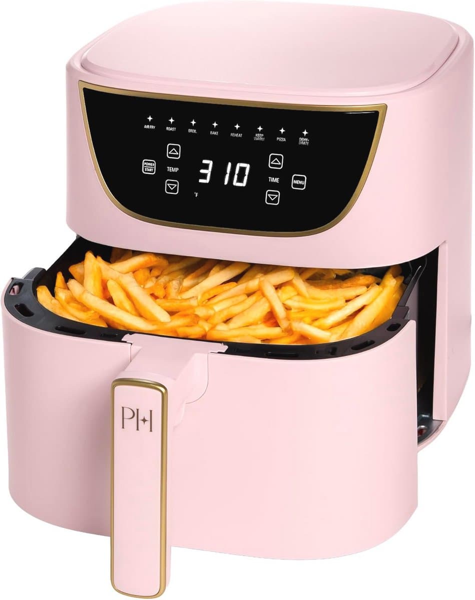 Roze Airfryer voor Gezond Koken met Digitale Touchscreen — afbeelding 1