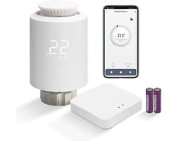 Slimme Radiatorthermostaatset met Zigbee Gateway en WiFi - Programmeerbare Thermostaten voor Slimme Verwarming