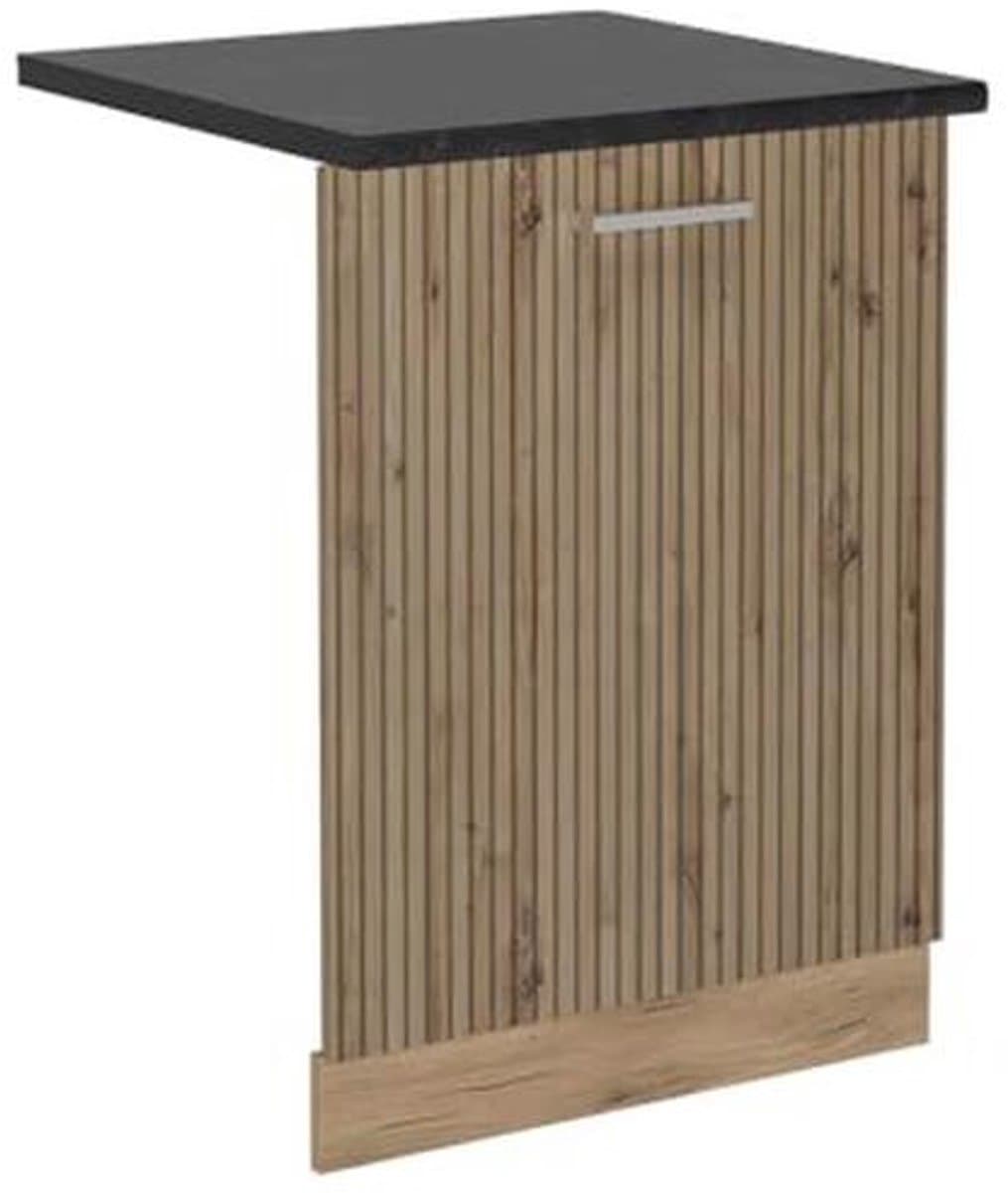 Elegante inbouw vaatwasser frontdeur in Artisan eik, 60 cm, AP antraciet — afbeelding 1