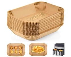 Papier voor heteluchtfriteuse - 100 vellen, geschikt voor 5-8 liter airfryers
