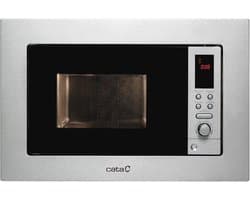 Inbouwmagnetron met Grill - Roestvrij Staal - 20L Capaciteit - 8 Automatische Menu's - 5 Vermogensniveaus