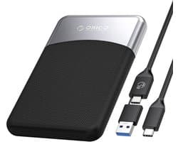 2TB Externe SSD met 2-in-1 USB C Kabel - Draagbare USB 3.2 Gen 1 Harde Schijf tot 460MB/s voor Smartphone, PC, Tablet en Laptop