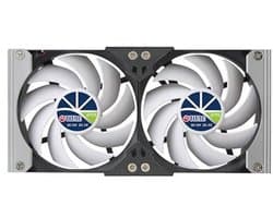 Waterdichte dubbele rack mount ventilatie koelventilator 12V DC met timer en snelheidsregelaar - 140mm