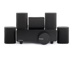 Clruro 5.1 Surround Sound Systeem – Draadloos – WiSA Certified – 24-bit 48 kHz – Scandinavisch Design – Zwart