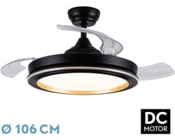 Ventilator Plafond - Luchtkringloop - Zomerkoeling - Energiezuinig 72W - 6226 Lumen - Zwart Goud