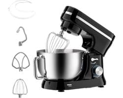 Keukenmixer - Huishoudelijke Mixer - Bakken en Koken - Kantelbare Kop - 4 Liter Kom - Zwart