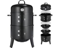Rolu 3-in-1 BBQ Smoker – Rookoven - Grillen – Roken – Stomen – Barbecue – Slow Cooking – 4 Tot 6 Personen – Inclusief Waterpan
