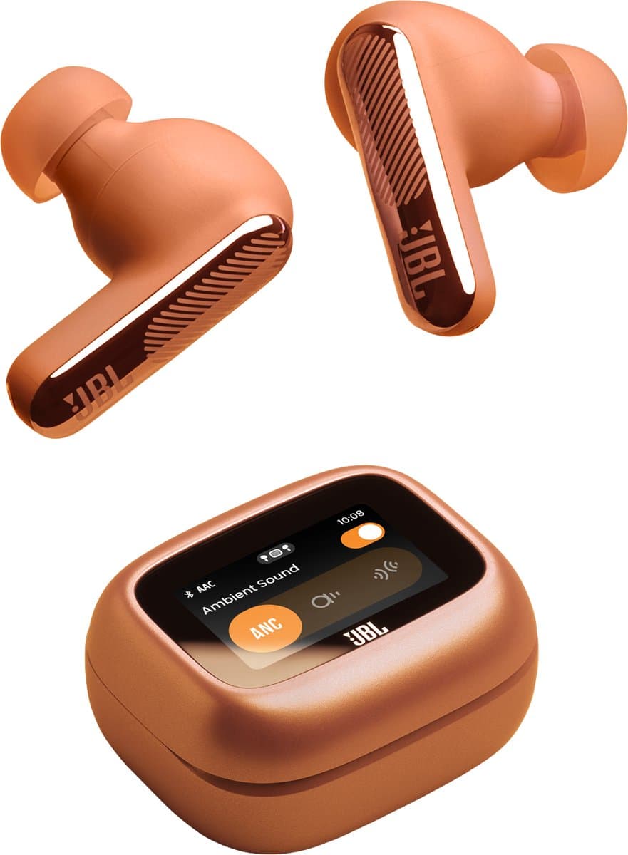 JBL Live Beam 4 Draadloze oordopjes met Noise Cancelling en Smart Case (2026) Oranje — afbeelding 1