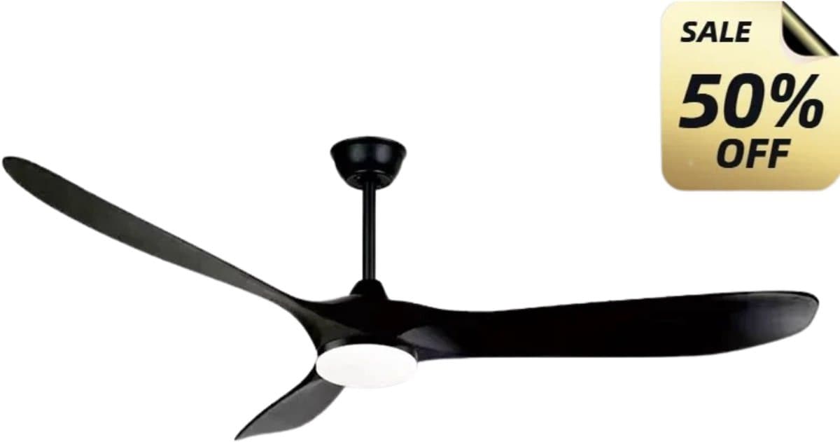 Nivard Plafondventilator - Met Verlichting - Plafond Ventilator - Met Lamp - Plafonniere Met Ventilator - Met Licht - Stijl A - 150cm — afbeelding 1