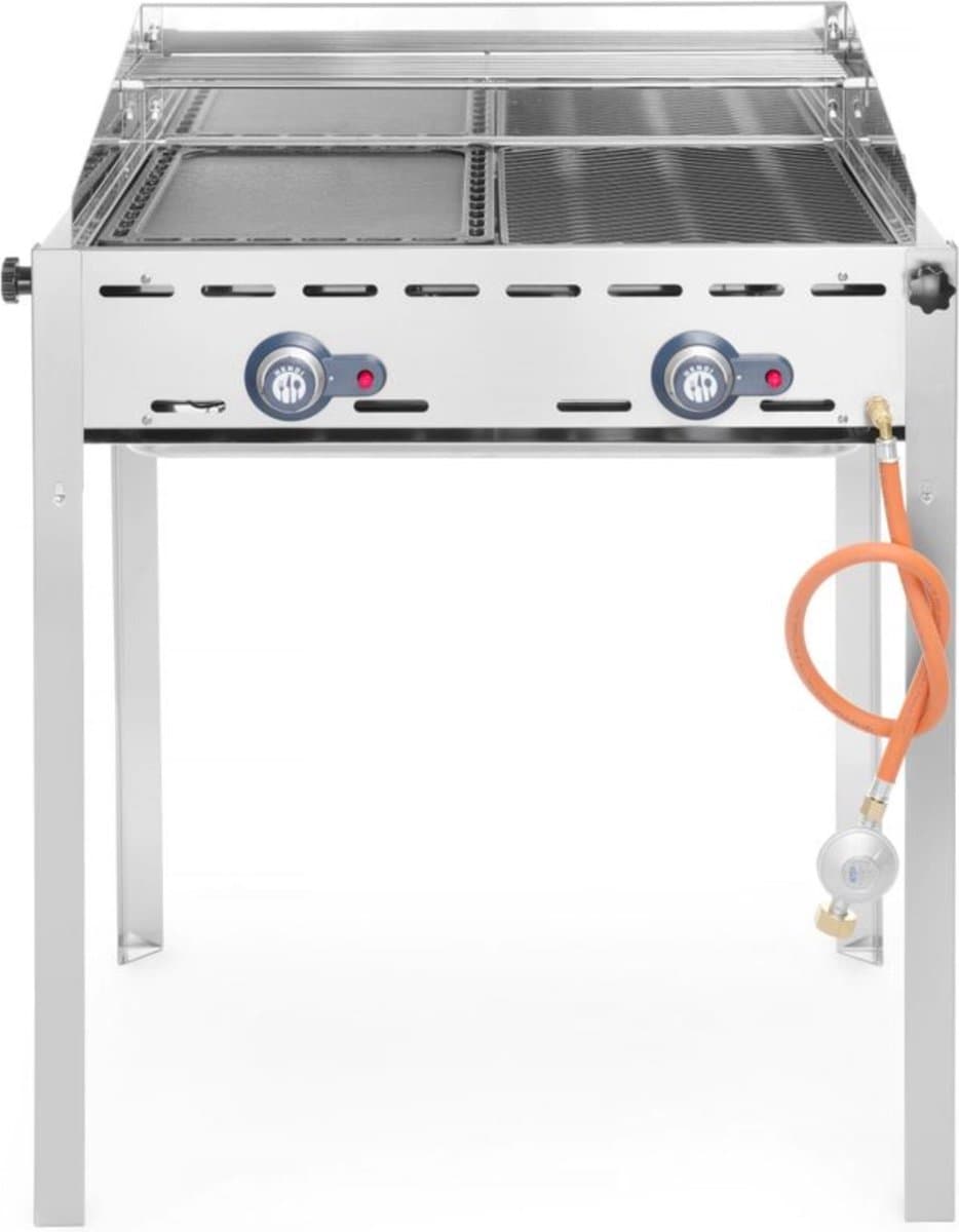 HENDI Windbestendige barbecue – 2 branders – roestvast staal – 11,6kW – 740x612x825 mm — afbeelding 1