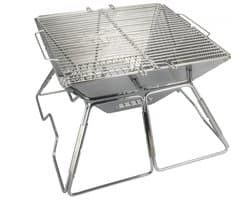 AceCamp BBQ grill opvouwbaar | Large stainless steel 42 x 42 x 27 cm