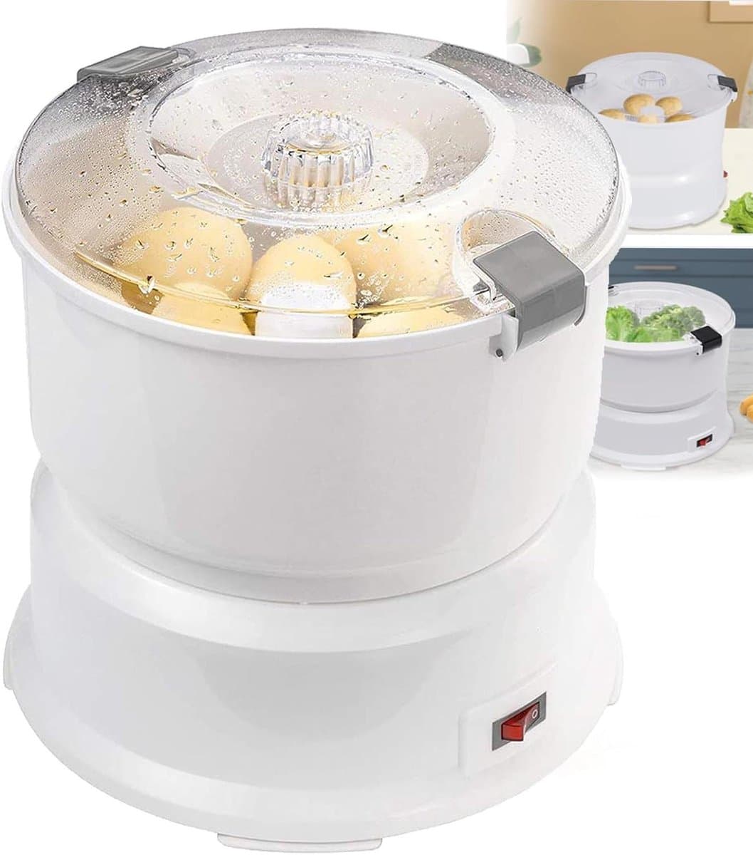 Elektrische Aardappelschilmachine - Automatische Schiller - Snel Groenten Schillen - 2-in-1 Functionaliteit - 1 kg Capaciteit - Wit — afbeelding 1