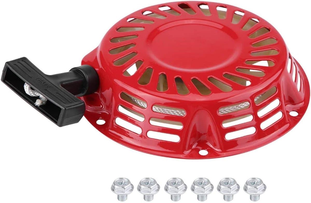 Startmotor Grasmaaier - Trekstarter Onderdeel - Motor Starten - Robuuste Constructie - 2KW 168F - Zwart — afbeelding 1