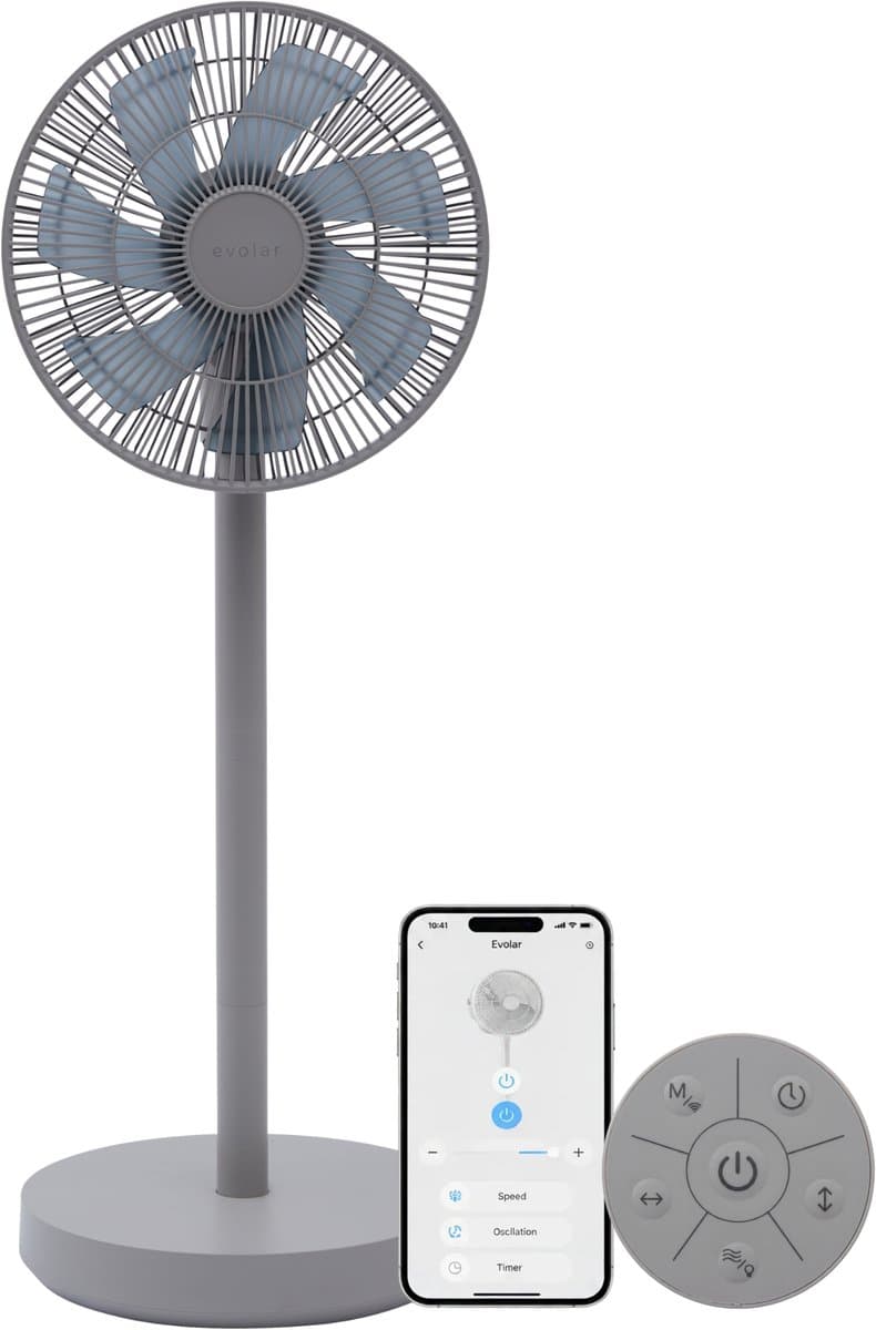 Evolar Smart Ventilator Staand - 30W - Statiefventilator - Ambient Light - WiFi - App & Afstandsbediening - EVO-SF30GW — afbeelding 1