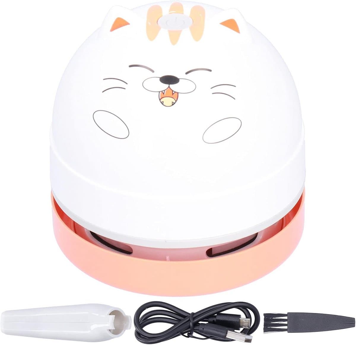 Mini Stofzuiger - Tafel Veegmachine - Bureau Schoonmaken - Draadloos Draaibaar Design - USB Opladen - Kat Design — afbeelding 1