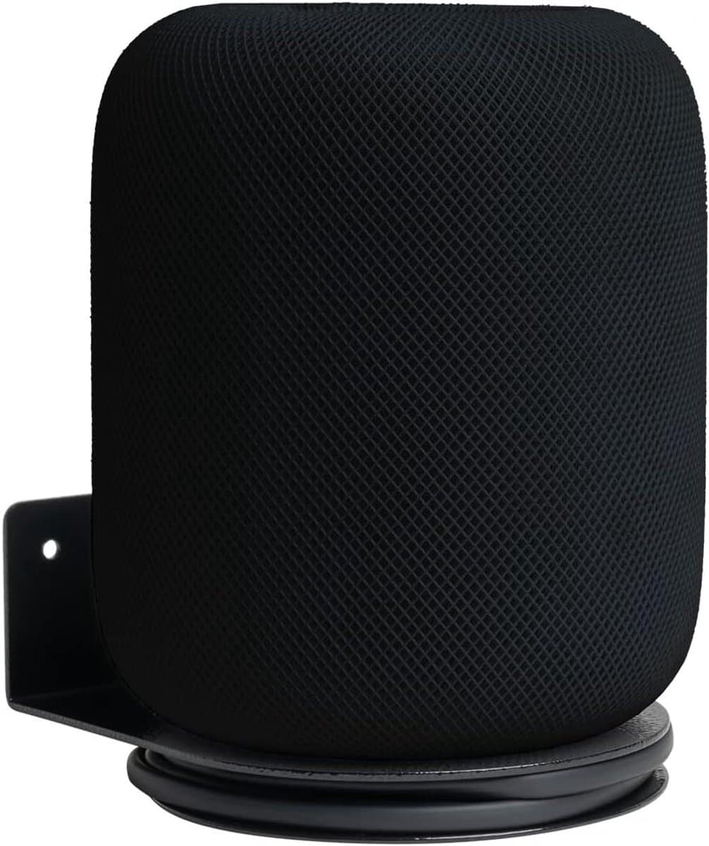 Metalen Wandhouder - HomePod Houder - Geluid Verbeteren - Geïntegreerd Kabelmanagement - 20 x 11 x 17 cm - Zwart — afbeelding 1