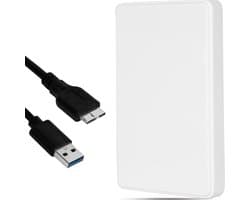 DnA® Externe Harde Schijf - 1TB HDD USB3.0 Ultrasnelle Slanke Gegevensback-Up Opslaguitbreiding - SSD Extern - Wit - 12cm x 8cm x 1cm