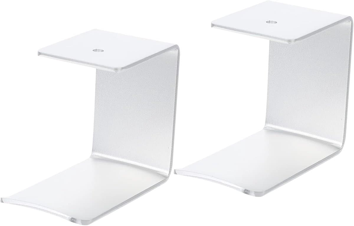 Koptelefoon Haak - Hoofdtelefoon Rek - Bureau Organisatie - Eenvoudig Aluminium Profiel - 6.6X5.4X3.5CM - Zilver — afbeelding 1