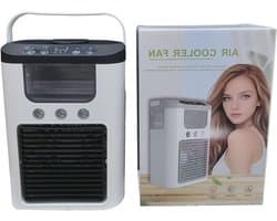 Luchtkoeler - Mini Airco Ventilator - Persoonlijke Koeling - Stille Werking Nevel - 23.5 x 10.5 x 23.5 cm - Zwart