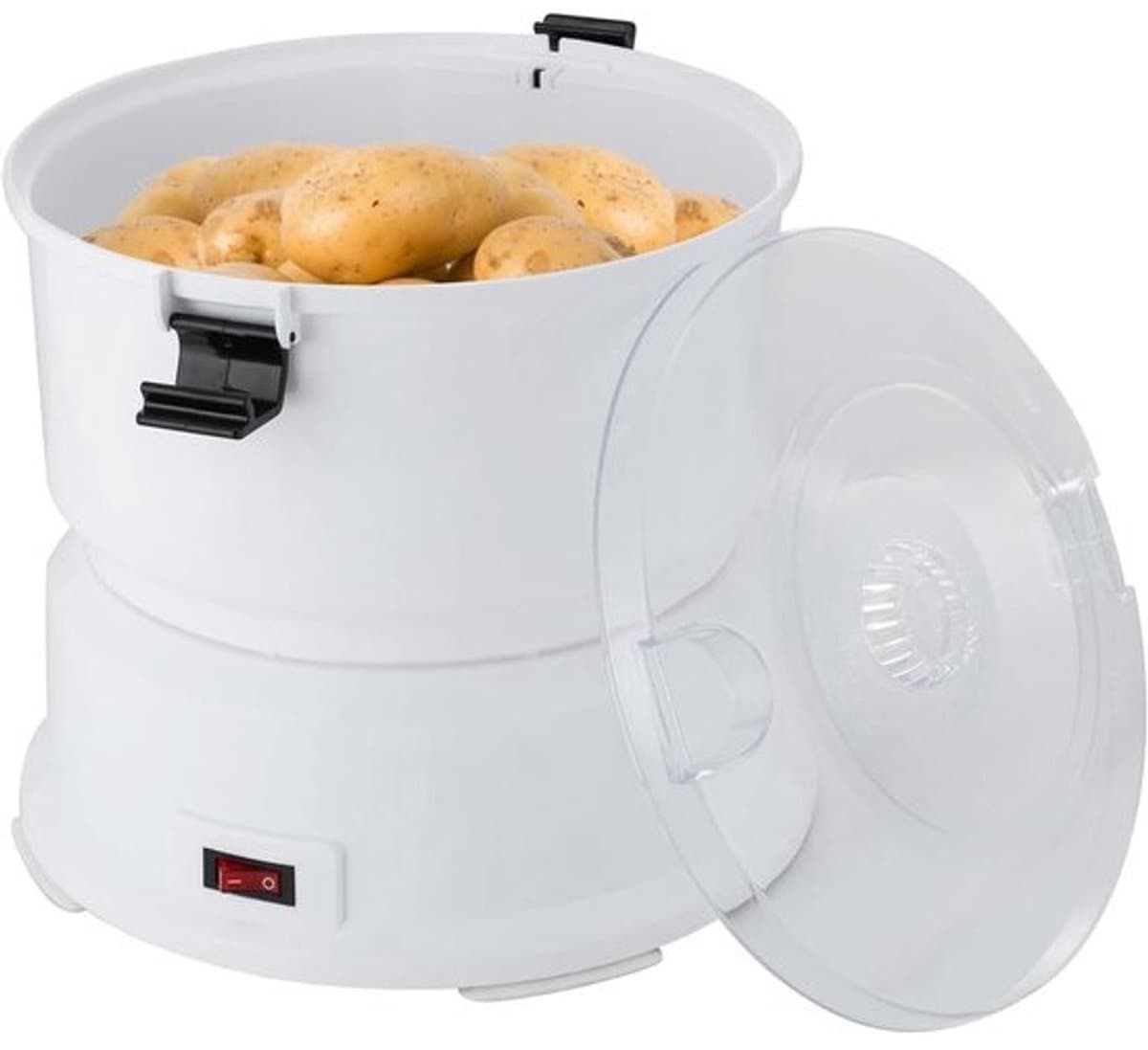 Aardappelschilmachine - Automatische schiller - Groenten bereiden - Snel en efficiënt - 08 kg capaciteit - Wit — afbeelding 1