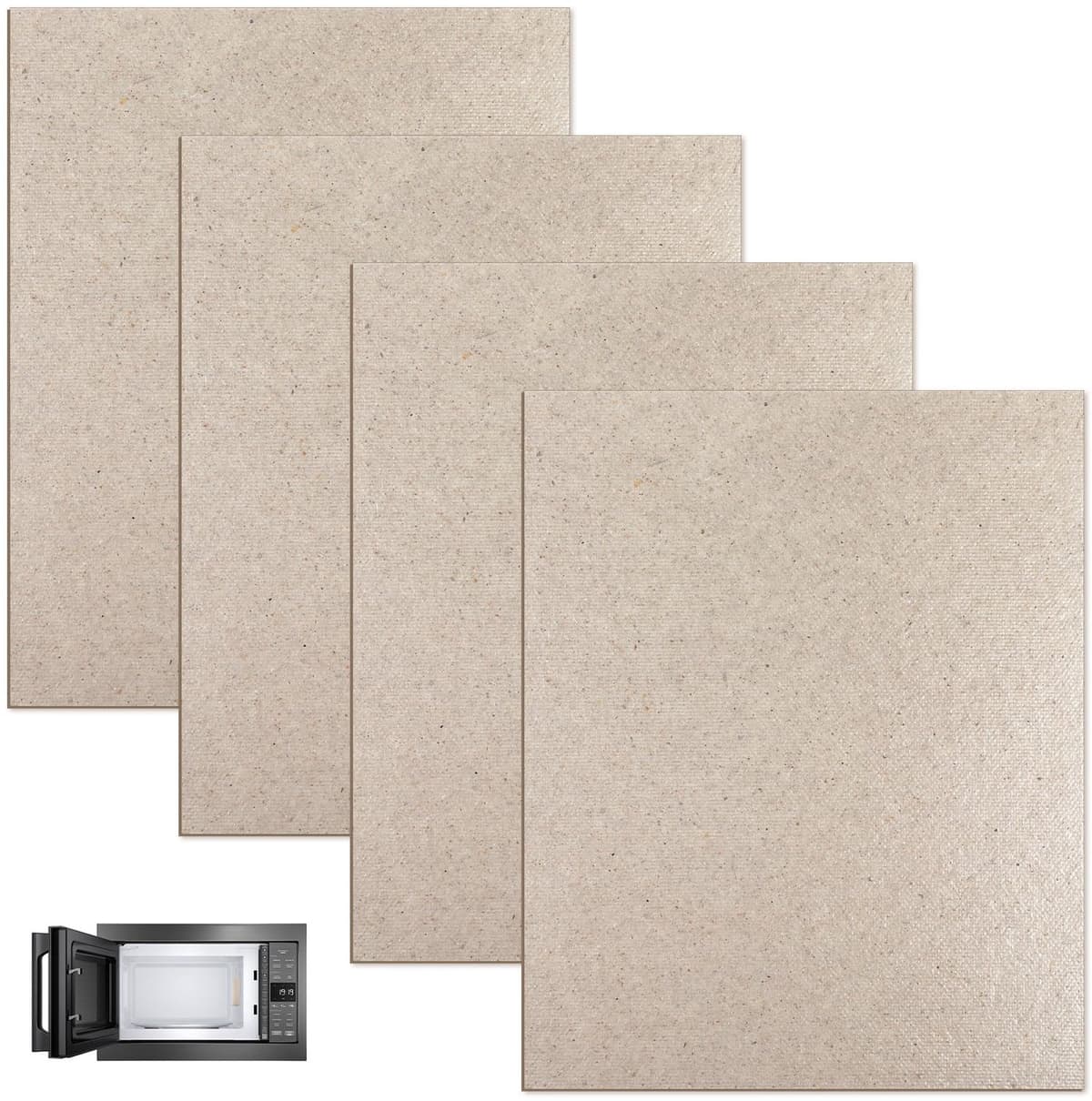4 stuks magnetron glimmerplaat, 15 x 12 cm glimmerplaat magnetron golfgeleider afdekking Universele magnetron glimmerplaat voor magnetrons glimmerblad vervangende glimmerplaten golfgeleiderafdekking — afbeelding 1
