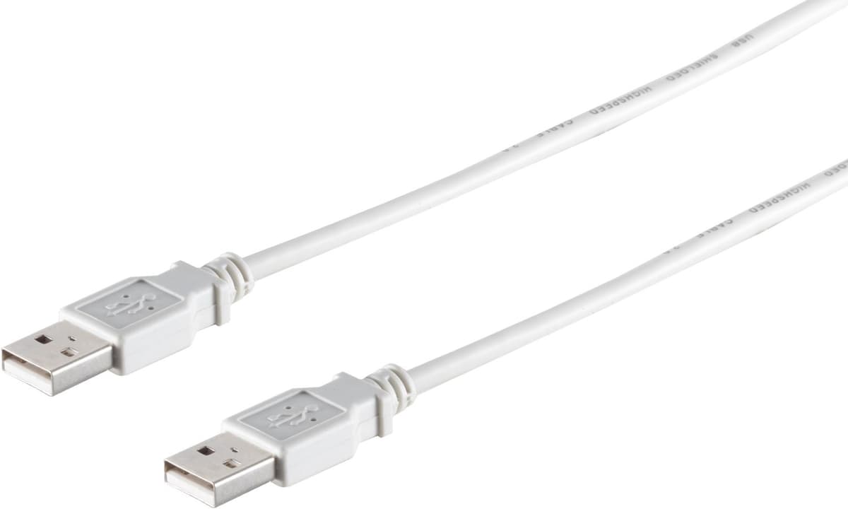 1x USB-A aansluitkabel, 2.0, grijs, 0,5 m – Met deze standaard USB-kabel kunt u bijvoorbeeld een externe harde schijf op uw pc aansluiten. — afbeelding 1