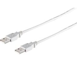 1x USB-A aansluitkabel, 2.0, grijs, 0,5 m – Met deze standaard USB-kabel kunt u bijvoorbeeld een externe harde schijf op uw pc aansluiten.