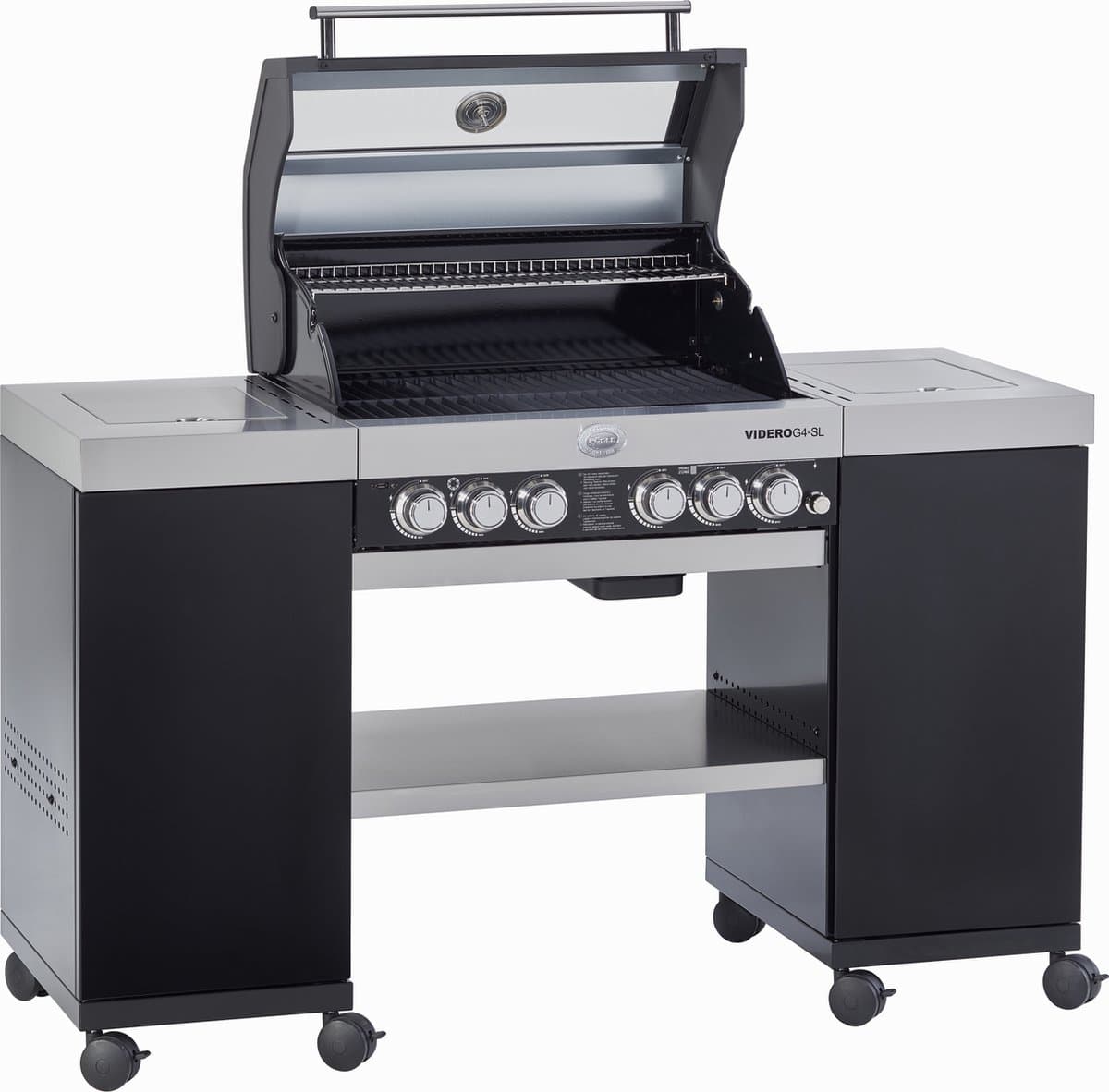 Rösle Barbecue - Barbecue Gas Videro G4-SL 30 mbar - Roestvast Staal - Zwart — afbeelding 1