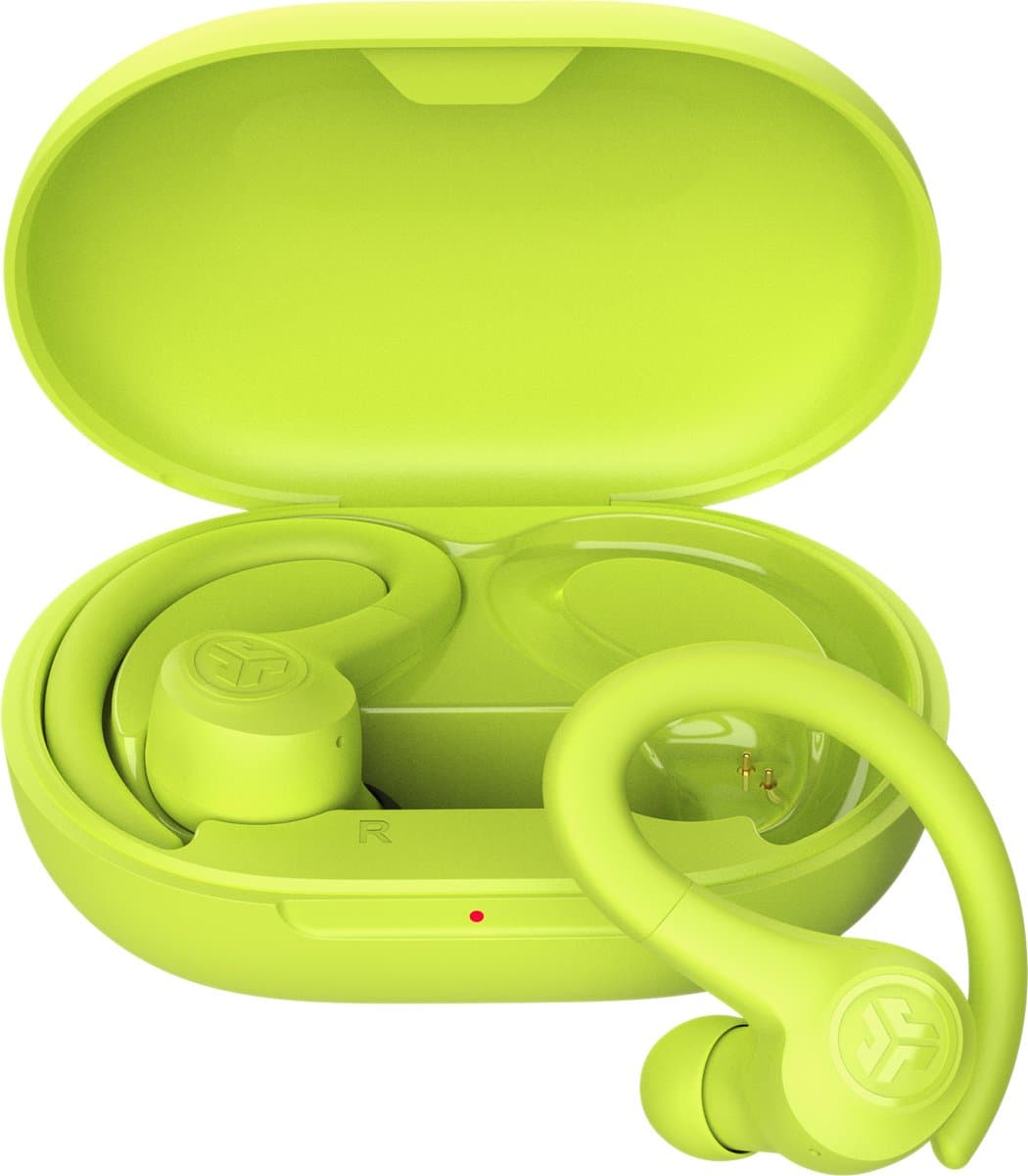JLab Go Sport Draadloze Oordopjes - Oortjes Draadloos - Bluetooth - 35 uur Batterijduur - IP55 Waterbestendig - Aanpasbare EQ3 instellingen - Hardlopen - In Ear - Geel — afbeelding 1