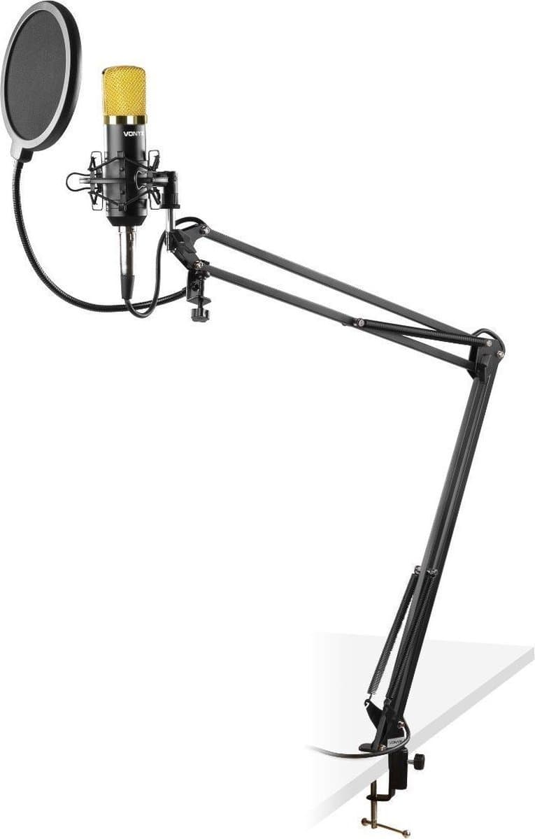 Studio microfoon - Vonyx CMS400B - Met verstelbare arm, shockmount en popfilter — afbeelding 1