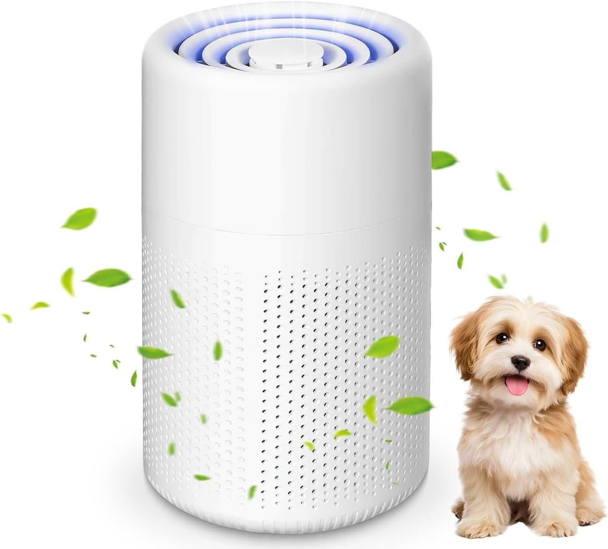 Luchtreiniger - Wit - Compact - HEPA-filter met Aromatherapie - Voor Allergieën en Gezonde Lucht — afbeelding 1