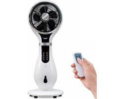 Ventilator met wielen - Luchtkoeler Vernevelaar - Verkoeling en Luchtverbetering - 3-in-1 functie - 40 cm diameter 110 cm hoog