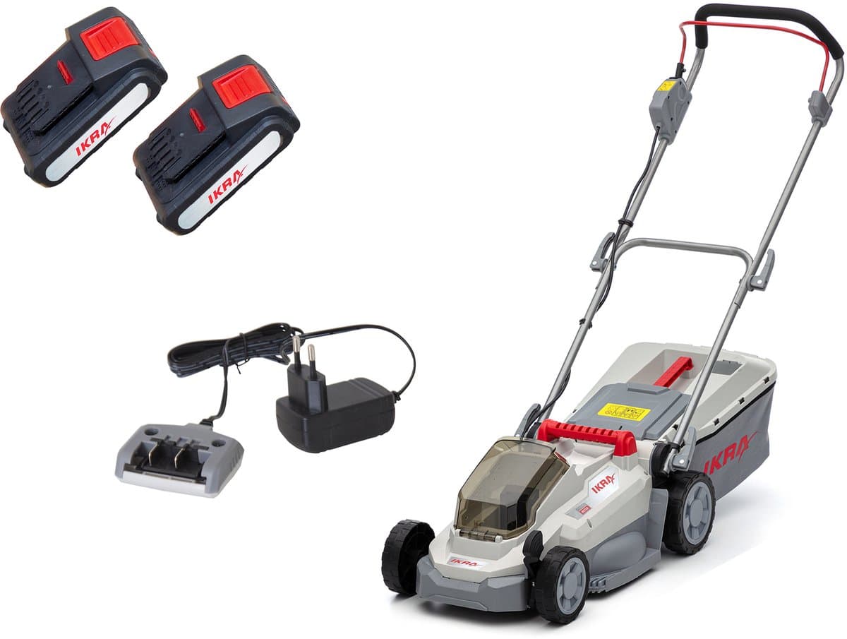 IKRA accu-grasmaaier ICM 2033 met mulch-functie, inclusief 2 x 20V accus en oplader — afbeelding 1