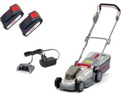 IKRA accu-grasmaaier ICM 2033 met mulch-functie, inclusief 2 x 20V accus en oplader