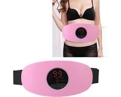 Massage Afslankriem, Draadloze Elektrische Vetverbrandingsmachine, Elektrische Afslankriem Oplaadbare Verbeteren Bloedstroom Abdominale Massager Machine voor Lichaam Roze