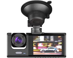 Dash Camera - Rijrecorder DVR - Veilig Rijden - Drievoudige Camera's - 2 Inch Scherm - Zwart