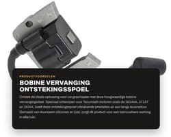 Bobine Vervanging Deel - Geschikt voor Tecumseh 36344A/37137 - Hoogwaardig Siliconen/IJzer - Eenvoudige Installatie - Gewicht 251 g - Lange Levensduur - Ontstekingsspoel