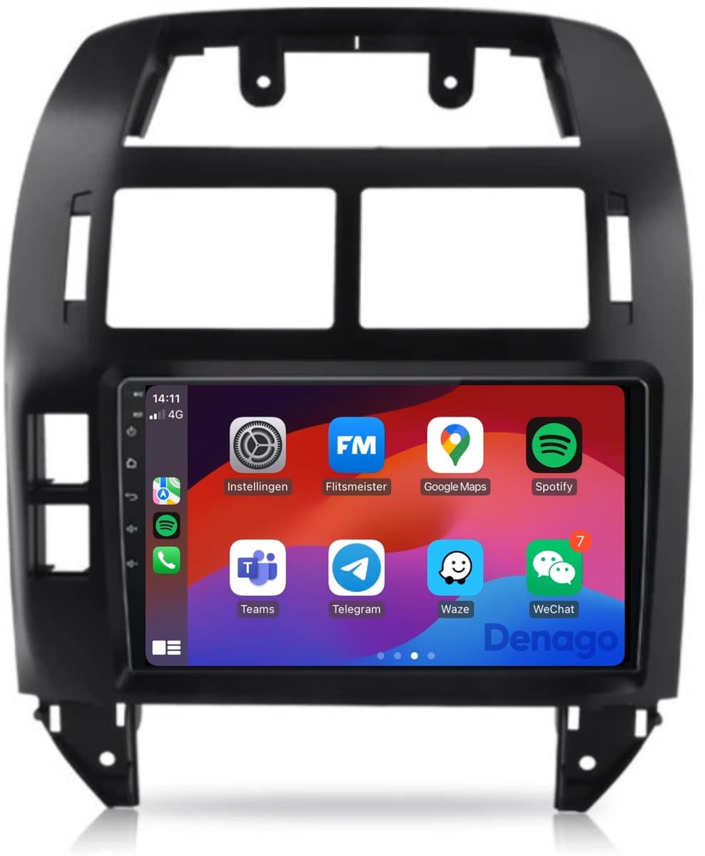 CarPlay autoradio geschikt voor Volkswagen Polo | 2002 t/m 2009 | Android 13 | Draadloos Apple CarPlay & Android Auto | 2GB + 32GB | QuadCore processor | Denago DNG-A239 | 2025 model | 2002 2003 2004 2005 2006 2007 2008 2009 | Bluetooth & Wifi — afbeelding 1
