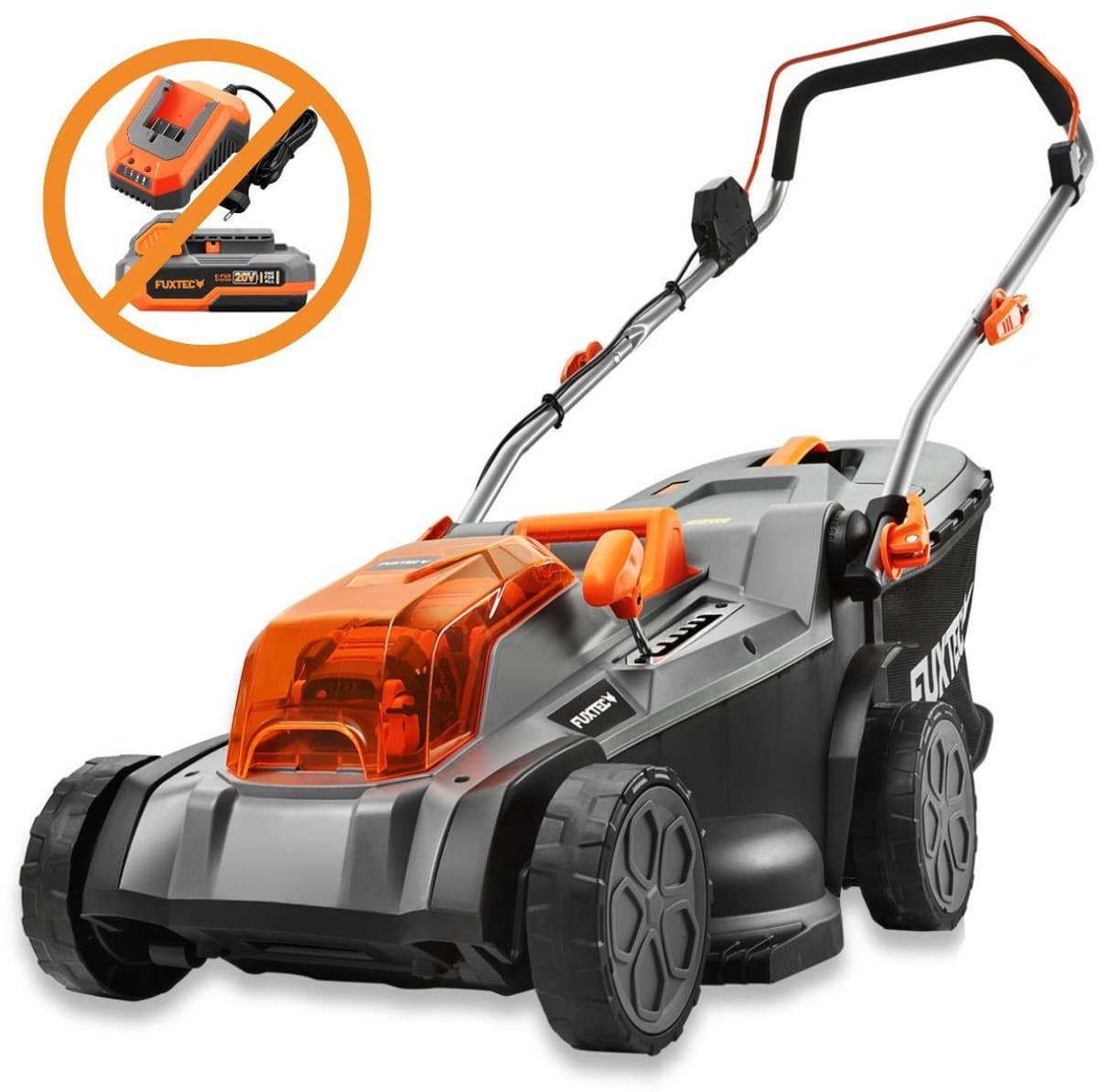 FUXTEC 40V accu-grasmaaier FX-E2RM43 - maaibreedte 43 cm - 2x20V 40V - opvangbak van 40 l - mulchfunctie - zonder accu en oplader — afbeelding 1