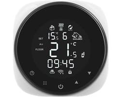 Slimme Thermostaat - Wifi Thermostaat Vloerverwarming - Energie Besparen - Spraakbediening - 10 x 10 x 7 cm - Wit