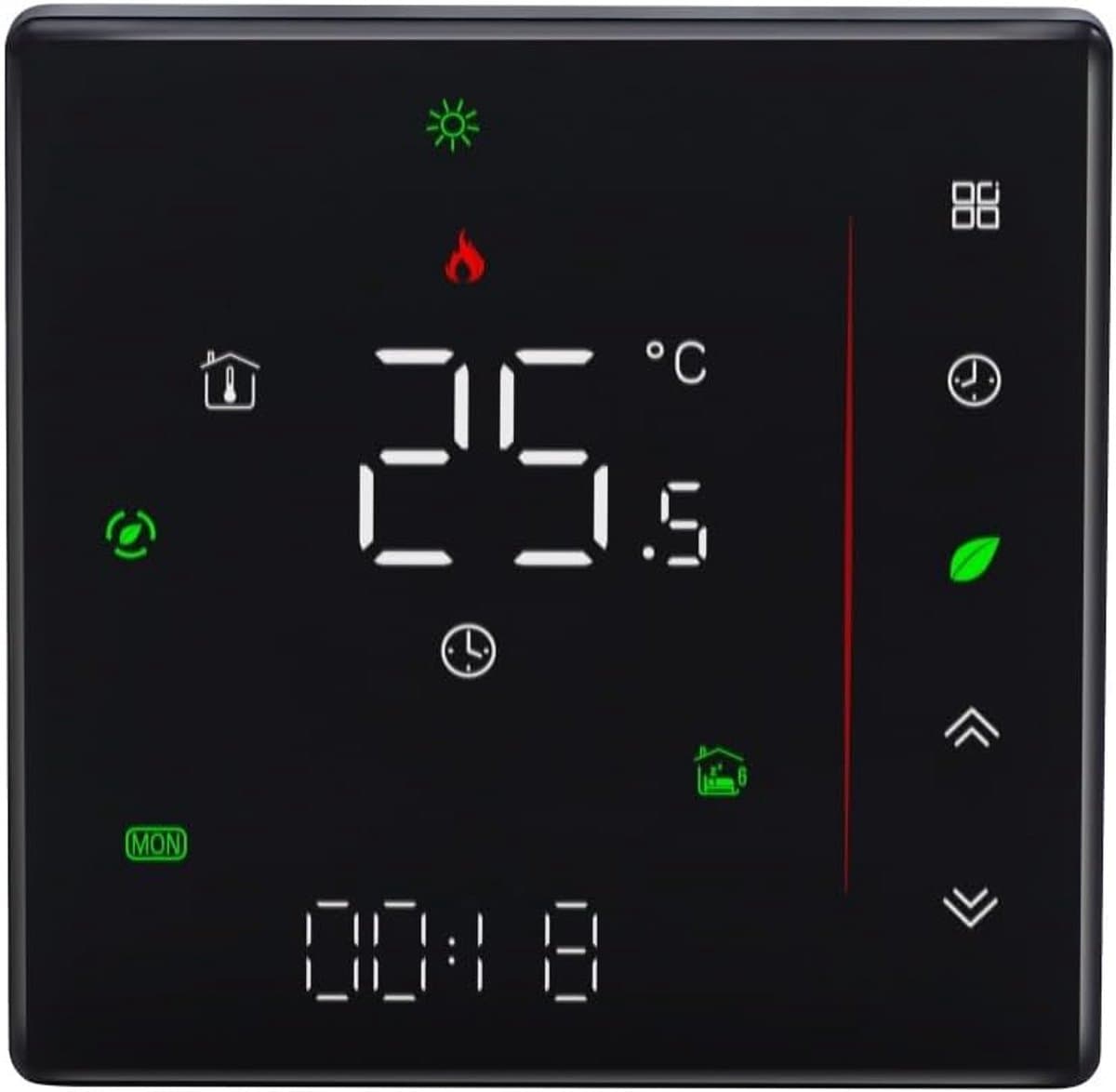 Slimme Thermostaat - Digitale Temperatuurregelaar - Comfortabele Verwarming - 7-Daagse Programmering - 95-240V - Nero — afbeelding 1
