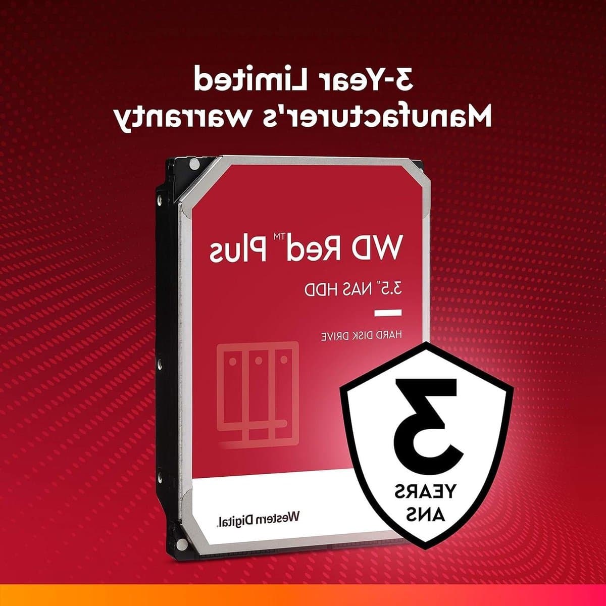 NAS Harde Schijf - Opslag Schijf - Data Opslaan - Geoptimaliseerd voor NAS - 4 TB - Rood — afbeelding 1