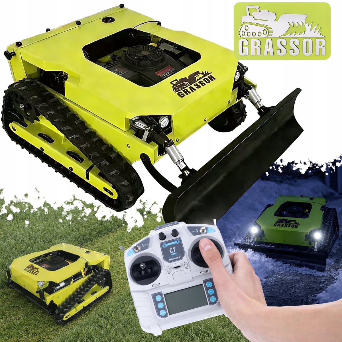 Grassor TerraForce 800T-G22EMP Robotmaaier Rupsband - Hybride 800 mm - Loncin 608cc 22HP - 2×800W — afbeelding 1