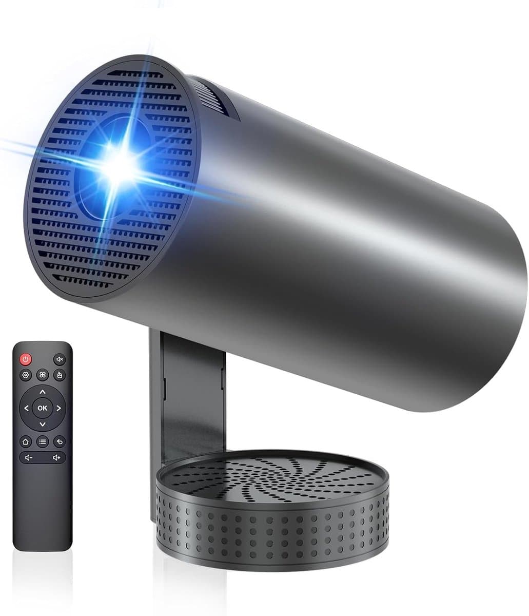 Mini Projector - Draagbaar - Wifi 6 en Bluetooth 5.4 - Trapeziumcorrectie - Voor Thuisbioscoop en Buiten — afbeelding 1