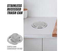 Inbouwdeksel met klap - roestvrij staal - dailygoods